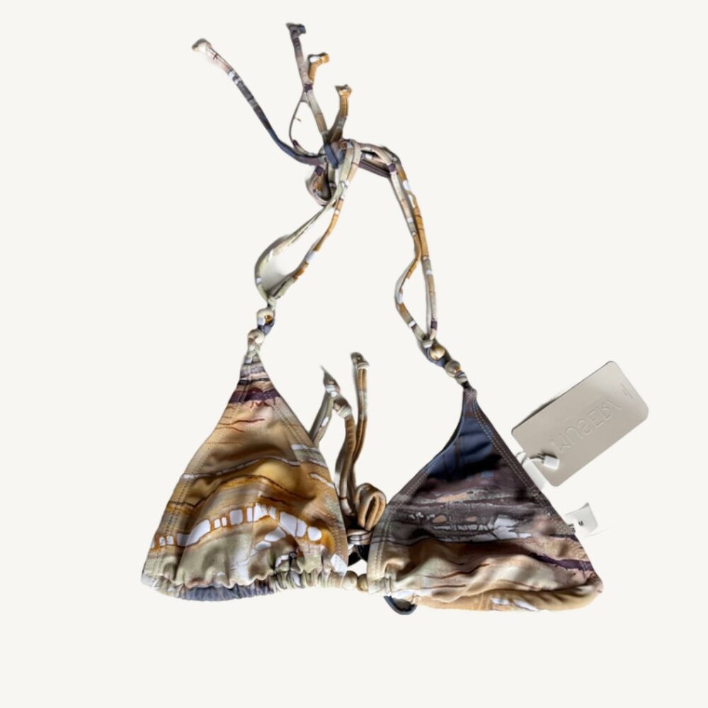 Shein Musera Collection Tie-Dye Bikini Top with Beads Size Medium